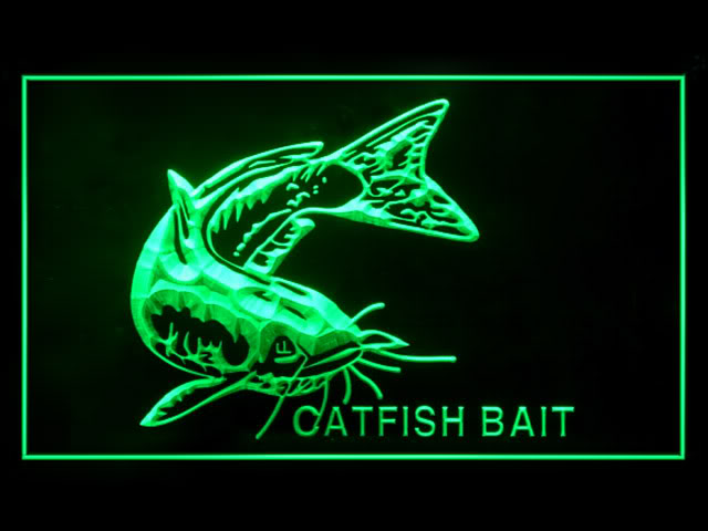 Catfish Bait Fishing Fish Shop Display Led Neon Sign